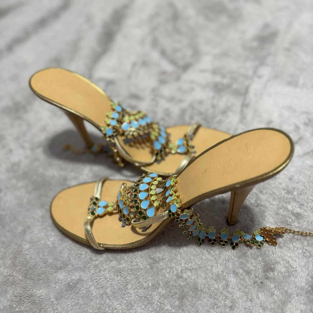 Giuseppe Zannotti Vicini Chain Gladiator Heels